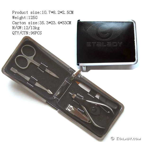 manicure set in case