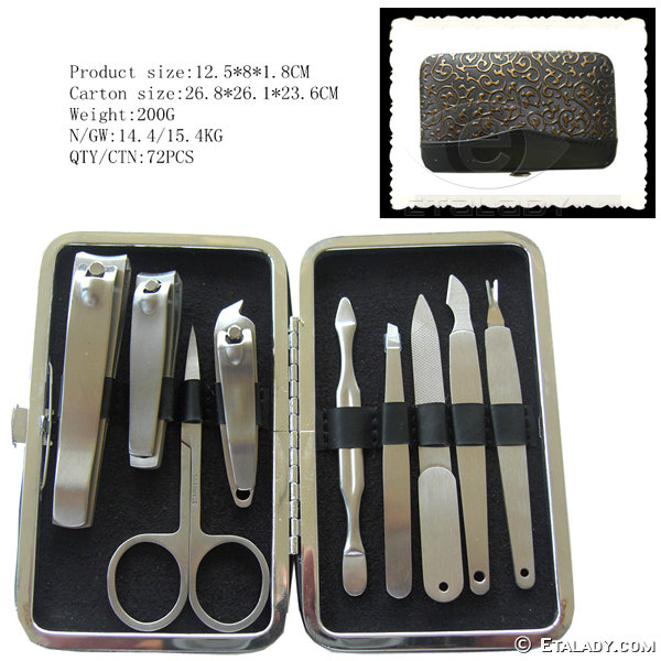 leather manicure set