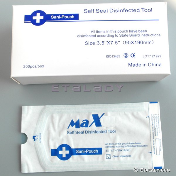 Nail Salon Supplies Self Sealing Sterilization Pouches